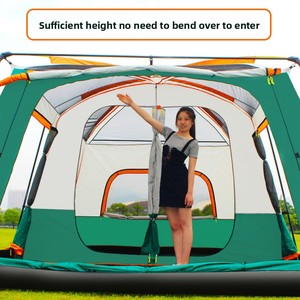 Tienda de campaña grande de tela Oxford impermeable portátil <span class=keywords><strong>para</strong></span> 3-10 personas con dos habitaciones al aire libre y una <span class=keywords><strong>sala</strong></span> de estar <span class=keywords><strong>para</strong></span> fiesta familiar - Product Image 3
