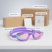 Gafas de Natación Personalizadas de Fábrica, Antivaho, Anti-UV, Venta al Por Mayor OEM ODM