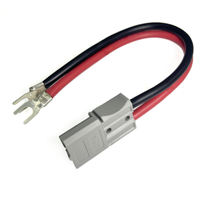 Câble de puissance personnalisé avec fiche mâle vers borne à anneau en cuivre, fourche en U ou pince crocodile, haute intensité 150A 60A 75A 90A - Product Image 3