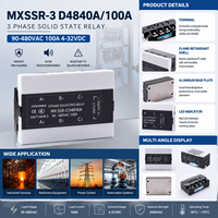 Relais statique triphasé série MXSSR-3 DC/AC SSR 40A 100A en option pour applications de commutation de puissance industrielle