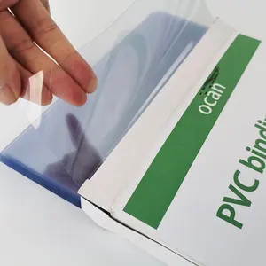 200 mícron Rígida A4 de ligação pvc ligação Tampa De Plástico Transparente