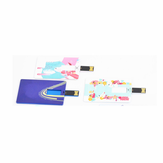 Slim Plastic Card Shape USB Drive Custom Logo Corporate Giveaway Pendrive