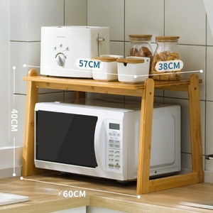 Factory Direct Bamboo High Quality <b>Kitchen</b> Storage <b>Shelf</b> 2-Layers Bamboo Spice Rack Organizer - Product Image 6