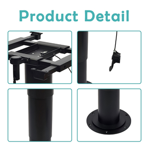 Pied de table pneumatique réglable pour camping-car avec support coulissant à 4 directions et rotation à 360° °   Support pivotant pour pied de table de <span class=keywords><strong>caravane</strong></span> ou de yacht - Product Image 5