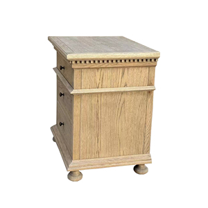 Fh1259 tinh tế Pháp tỉnh thủ công hamptons-phong cách rắn gỗ sồi Bàn Cạnh Giường ngủ với ba ngăn kéo. - Product Image 5