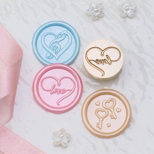 <strong>Simple</strong> Cute Style Wax <strong>Seal</strong> Stamp Solid Brass Head with Animal Dandelion Heart Design for Envelope Sealing Journal Decoration - Product Image 3