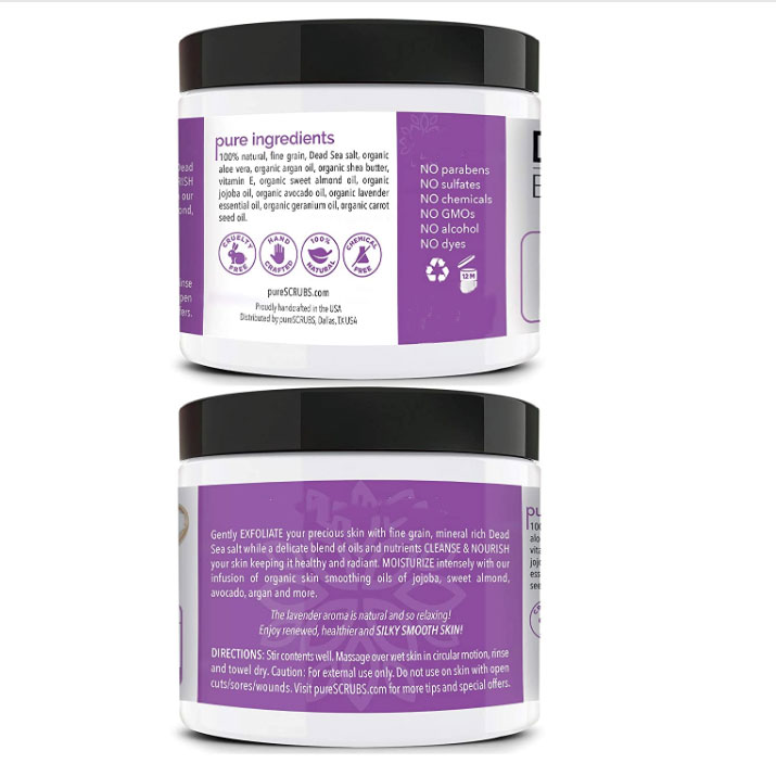 Hot Selling Private Label Organic Pigmentation Correctors DEAD SEA SALT Deep Cleansing Body Scrub