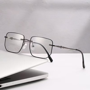 European and American-style cross-border trimming fashion sensitive color change anti-blue light <b>frameless</b> metal <b>frame</b> advanced - Product Image 3