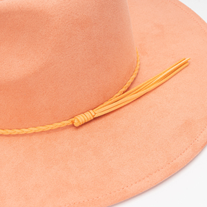 New Arrival Tan <strong>Black</strong> Suede <strong>Fedora</strong> Hat Flat Brim Wholesale for Women <strong>Men</strong> Casual Outdoor Use for Autumn Winter Halloween Party