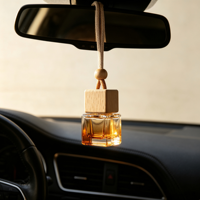 OEM ODM 8ML 10ml Mini Flacon Diffuseur de Parfum Carré Dégradé Coloré pour Voiture, à Suspendre, Portable, avec Bouchon en Bois