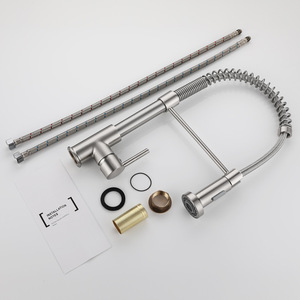 Manico singolo tirare verso il basso in acciaio inox rubinetto lavello da cucina <span class=keywords><strong>Design</strong></span> moderno Mixer con spruzzatore ceramica nucleo valvola - Product Image 4