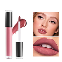 Vente en gros de produits de beauté chinois, fabricant OEM de maquillage, logo personnalisé de haute qualité, rouge à lèvres mat naturel et organique pour femmes, longue tenue 24 heures, couleur nude