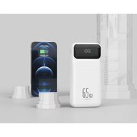 PD65W Chargeur de téléphone portable compact 50,000mAh Banque d'alimentation extérieure de grande capacité avec charge rapide Puissance de sortie 65W
