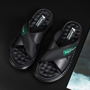 Chaussons pour hommes respirants à semelle en caoutchouc, à bout ouvert, avec doublure en maille et semelle intermédiaire en EVA, chaussures décontractées toutes saisons, tailles 39-44 - Product Image 3