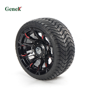 Ruedas de Aleación de Aluminio Negro Brillante 215/35-12 <span class=keywords><strong>para</strong></span> Carrito de Golf y Neumáticos Todoterreno <span class=keywords><strong>para</strong></span> Club Car, Suministro del Fabricante - Product Image 1