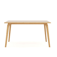 Table rectangulaire en bois massif au design simple et tendance, tables et chaises de café de haute qualité pour l'intérieur, vente en gros