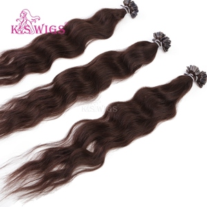 K.SWIGS 2 #   Extensiones de Cabello Humano Remy Ondulado Marrón Oscuro, Naturales, Voluminosas, Estilo Salón, Calidad Premium, Punta en U - Product Image 2