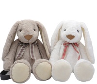 Lapin jouets en peluche personnalisé jouet sac d'école sacs à dos en peluche avec poupée en peluche lapin peluche sac de bonbons