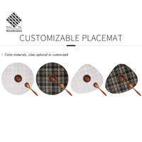 Meilleur design Napperon en vinyle doré en faux cuir pour table à manger Accessoires de cuisine de luxe
