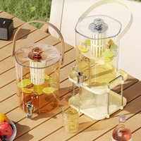 Bouilloire à eau froide de luxe légère avec robinet, grande capacité, en PP, 5L, avec couvercle, design moderne, pour la maison