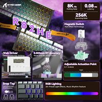 ATTACK SHARK R82 HE Hall Effect Keyboards Adjustable Actuation Point Custom Mechanical RGB Light Computer Accessories Gamer Gift