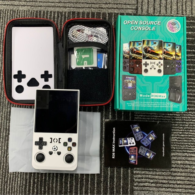 R36MAX Retro Handheld Game Console 128GB 20000+ Games RK3326 4.0'' 720x720 Screen 4000mAh Linux System