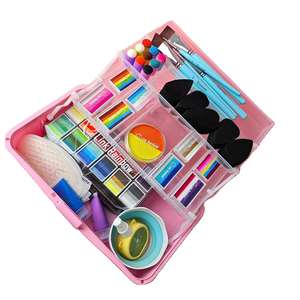 Boîte à crayons en plastique imperméable sur mesure, boîtes à outils d'art de qualité pour enfants, grandes et petites tailles, plusieurs couleurs pour la peinture corporelle - Product Image 4