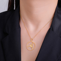 Colliers pendentifs ronds de gymnastique rythmique 2025 pour femmes et filles, en acier inoxydable, bijoux de sport pour gymnastes et yoga