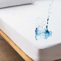 Protège-matelas jetable en vinyle tricoté imperméable, uni, 6 et 3 jauges, pour l'hôtellerie