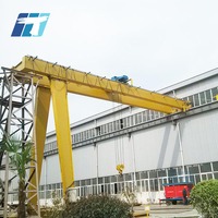Grue sur rail simple personnalisable et réglable de 5 à 10 tonnes, certifiée CE/ISO, avec moteur sans fil, engrenage central, demi-porte et double poutre