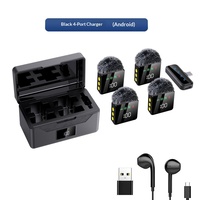 Micrófono Lavalier Inalámbrico 4 en 1 H12 con Estuche de Carga, Reducción de Ruido, Clip Doble, Plug & Play para iPhone y Android, Vlog, Transmisión en Vivo