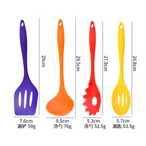 Ensemble d'ustensiles de cuisine en silicone, 7 pièces, outils de cuisson résistants à la chaleur pour poêle antiadhésive, ensemble de spatules et cuillères, usage domestique - Product Image 4
