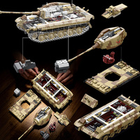 Vente en gros de chars allemands Panzer VI Tiger II Ausf. Kit de construction de modèle de char lourd B, ensemble de blocs de construction pour adultes