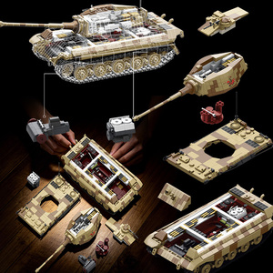 Vente en gros de chars allemands de la Seconde Guerre mondiale Panzer VI Tiger II Ausf. Kit de construction de modèle de <span class=keywords><strong>char</strong></span> lourd B, ensemble de blocs de construction pour adultes - Product Image 6