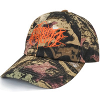 Casquette de chasse et de sport camouflage arbre brodée sur mesure, casquette camouflage orange, casquettes personnalisées avec logo camouflage