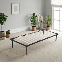 Sommier à lattes métalliques modulaire en acier, cadre extérieur résistant à l'usure, idéal pour les matelas de grande taille dans les chambres spacieuses, support de charge pour matelas