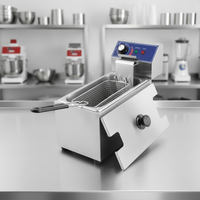 Friteuse électrique commerciale compacte HEF-4L pour poulet frit et frites – Équipement professionnel