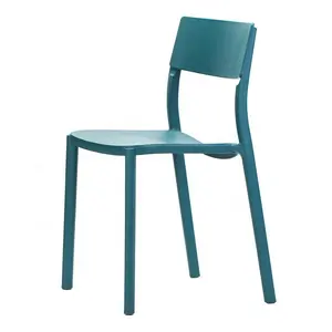 מכירה לוהטת זול מחיר מלא Pp צבעוני פלסטיק כיסאות stackable אוכל חדר כיסא