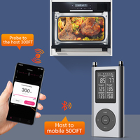Thermomètre numérique sans fil Bluetooth à lecture instantanée avec double sonde métallique pour viande, barbecue et cuisson