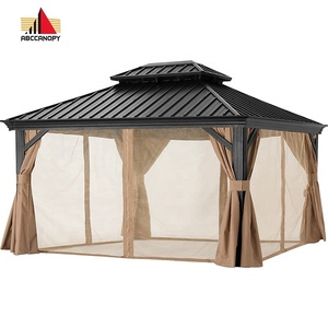 ABCCANOPY Gazebo Patio Doble Techo De Aluminio Gazebo De Patio Pérgola Moderna Al Aire Libre Jardín Gazebo Muebles Al Aire Libre - Product Image 1