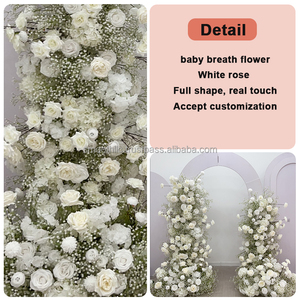 การจัดดอกไม้ประดิษฐ์สำหรับเจ้าสาวการรับฝักบัวอาบน้ำดีไซน์ใหม่เรียบเนียนทำจากผ้าไหมการตกแต่งดอกกุหลาบและทารก - Product Image 3