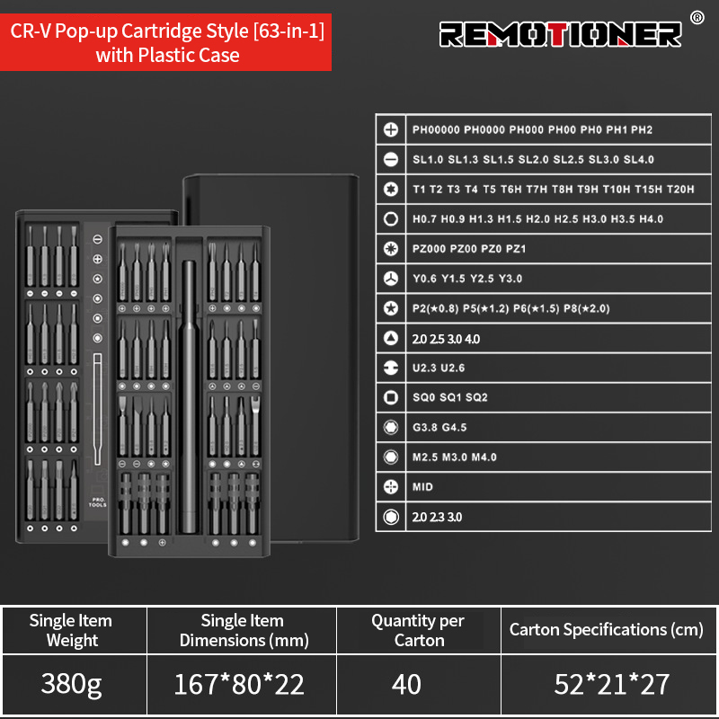Screwdriver Set-63 IN 1 with Plastic box