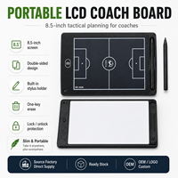 Tableau de tactique de football LCD portable, tableau de planification stratégique réutilisable pour entraîneur de football