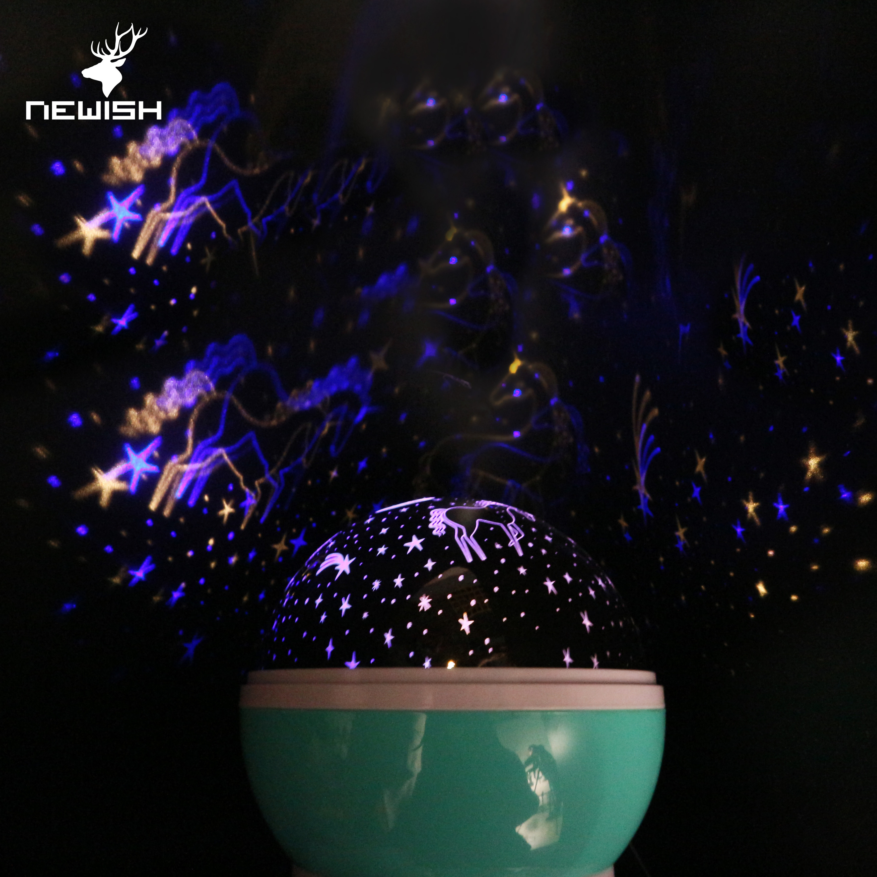 3D RGB océano noche sueño de hadas Luna estrella maestro cielo estrellado cielo proyector Led Lamparas galaxy Light