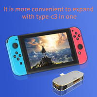 Hub USB Multi Port 3 in 1 Tipe C pria ke HDTV wanita, Extender konversi Data Audio HD 4K kecepatan Super untuk ponsel Gamer