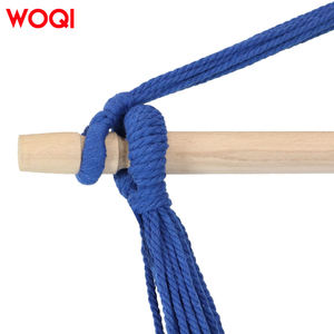 Pamuk halat püskül ile WOQI en iyi hamak katlanabilir kapalı/kamp için dış mekan teli sandalye - Product Image 5