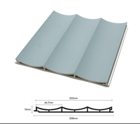 Panneau WPC 3D gaufré écologique à grain texturé, imperméable, ignifuge et insonorisant pour murs intérieurs, commerce et divertissement