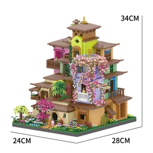 818 modello Mini blocchi di costruzione casa magica 7000 pezzi mattoni piccoli fai da te giocattolo moderno educativo in confezione