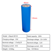 40135 40138 33140 46160 Cellules de batterie cylindriques Lifepo4 60140 46135 C40 3.2V 15Ah 20Ah 22Ah 25Ah 50Ah Batteries au lithium-ion