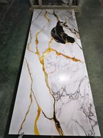 Panneau mural intérieur ignifuge et imperméable, alternative au marbre en PVC résistant à l'humidité et aux UV, plaque murale décorative en plastique pour la construction